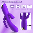 thumbnail image 5 of Blissmakers Rabbit Anal Dildo Vibrator with 10 Vibration Sex Toy 3 in 1 G Spot Vibrator, Anal Stimulator Massager for Adult Sex Toys Women & Couple Games Silicone Waterproof and Thermochromic, 5 of 7