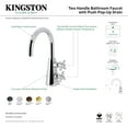 thumbnail image 7 of Kingston Brass KS2298DX Constantine Two-Handle Single-Hole Bathroom Faucet with Push Pop-Up Drain, Brushed Nickel, 7 of 7