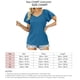thumbnail image 5 of Camiseta de manga corta con volantes de Color puro para mujer, camiseta cómoda con cuello en V para mujer, camiseta de Color liso, 5 of 5