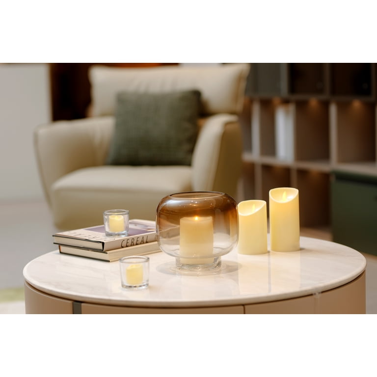 Mainstays 6.5" Brown Ombre Glass Hurricane Candle Holder photo 7