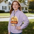 thumbnail image 3 of Uourmeti Mushroom Sleep Capybara Print Kids Christmas Hoodies Half Zipper Sweatshirt Pullover Sweatshirts Festive Holiday Wear for Party Celebration Gift Size 9-10, 3 of 7