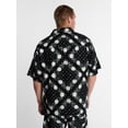 thumbnail image 3 of Kacey Lee Men's Button Up Woven Shirt with Short Sleeves, Sizes S-2XL, 3 of 5