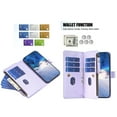 thumbnail image 6 of Zipper Wallet Case for iPhone 8 Plus / iPhone 7 Plus, for Women& Men Flip Purse Cover with Credit Card Slots Wrist Hand Strap Kickstand, PU Leather Magnetic Clasp TPU Shockproof Case, Purple, 6 of 8