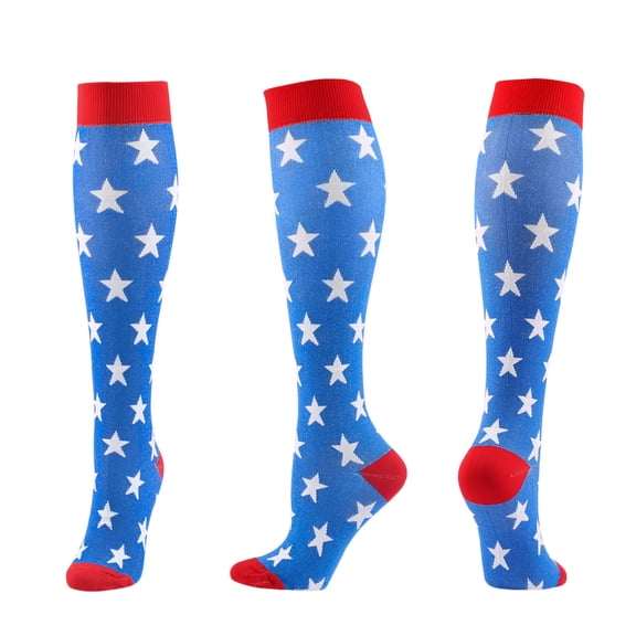 ZACPNCV Unisex Athletic Socks with Cartoon Design Graduated Compression Mid Calf Socks for Running Cycling and Sports Activities
