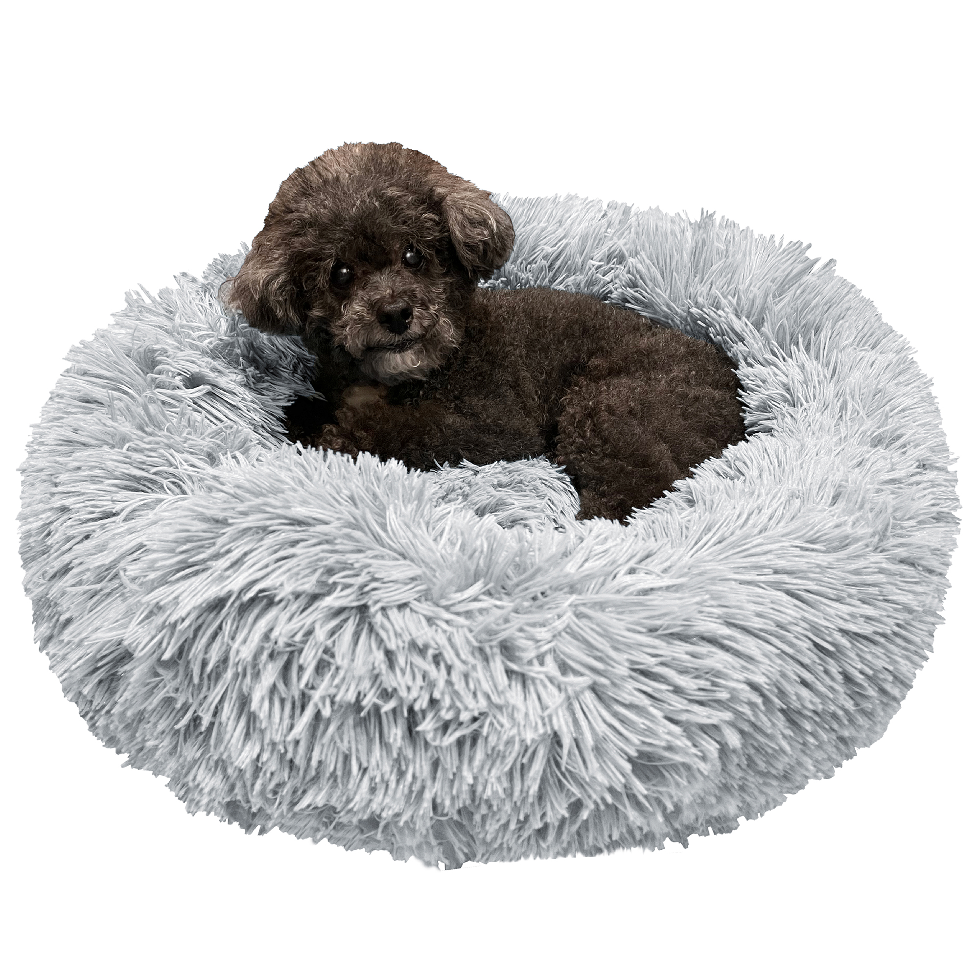 PetAmi Small Calming Dog Bed for Dogs Puppy, Round Washable Pet Bed for Cat  Kitten, Anti Anxiety Dog Bed Cuddler for Couch, Fluffy Plush Circular Dog  Donut Bed, Fits up to 25