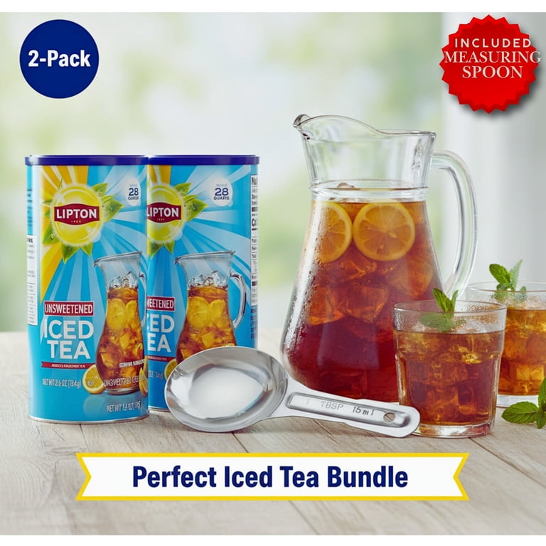 Lipton, Unsweetened Iced Tea Mix, 28 Qt Canisters, Pack of 2