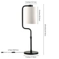 thumbnail image 5 of Evelyn&Zoe Rotolo 24" Tall Table Lamp with Fabric Shade in Blackened Bronze/White, 5 of 8