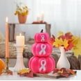 thumbnail image 5 of Breast Cancer Awareness Decorations Fall Pumpkin Decor Thanksgiving Halloween Charity Pumpkin Ornament Artificial Pumpkins Faux Foam Pumpkins with Pink Ribbon for Breast Cancer Party Decor, 5 of 7