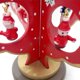 thumbnail image 4 of Mini árbol de Navidad de madera Juguete Decoración de escritorio con colgante Adorno de bricolaje para niños (rojo), 4 of 5