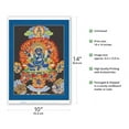 thumbnail image 2 of The Four-Armed Mahakala - Buddhist Protector Deity - Vintage Tibetan Thangka Buddhist Painting c.1800s - Master Art Print 10in x 14in, 2 of 4