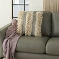 thumbnail image 4 of Mina Victory Life Styles Diamond Stripe Texture Throw Pillow - Grey 18"X18", 4 of 5