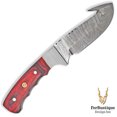 thumbnail image 5 of FRD: Compact Damascus Guthook Hunting Knife - Red Grip, 5 of 5