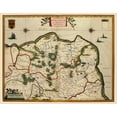 thumbnail image 2 of Blaeu 32x26 White Modern Wood Framed Museum Art Print Titled - Boulogne Sur Mer Region France - Blaeu 1631, 2 of 4