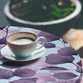 thumbnail image 3 of Ambesonne Romantic Leaves Fitted Round Tablecloth, Pattern of Leaves, 40"- 44" Diameter, Lilac Pale Eggplant, 3 of 5