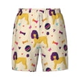 thumbnail image 4 of Lsque Mens Swim Trunks Cartoon Poodle Dog Pattern - Bathing Suit Compression Liner - Beach Swim Shorts Swimwear - (S-3XL) - Stretch Quick Dry -Medium, 4 of 9