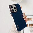 thumbnail image 3 of Funda de cuero Magsafe de doble Color para iPhone, cubierta magnética mate a prueba de golpes para iPhone 12, 13, 14, 15 Pro Max, 15 Pro, 3 of 5