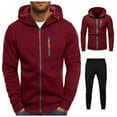 thumbnail image 4 of Akiihool Sweatpant Sets Men Men's 2 Piece Tracksuits Casual Long Sleeve Sweatsuits Suit Set Sports Outfit (Red,M), 4 of 4