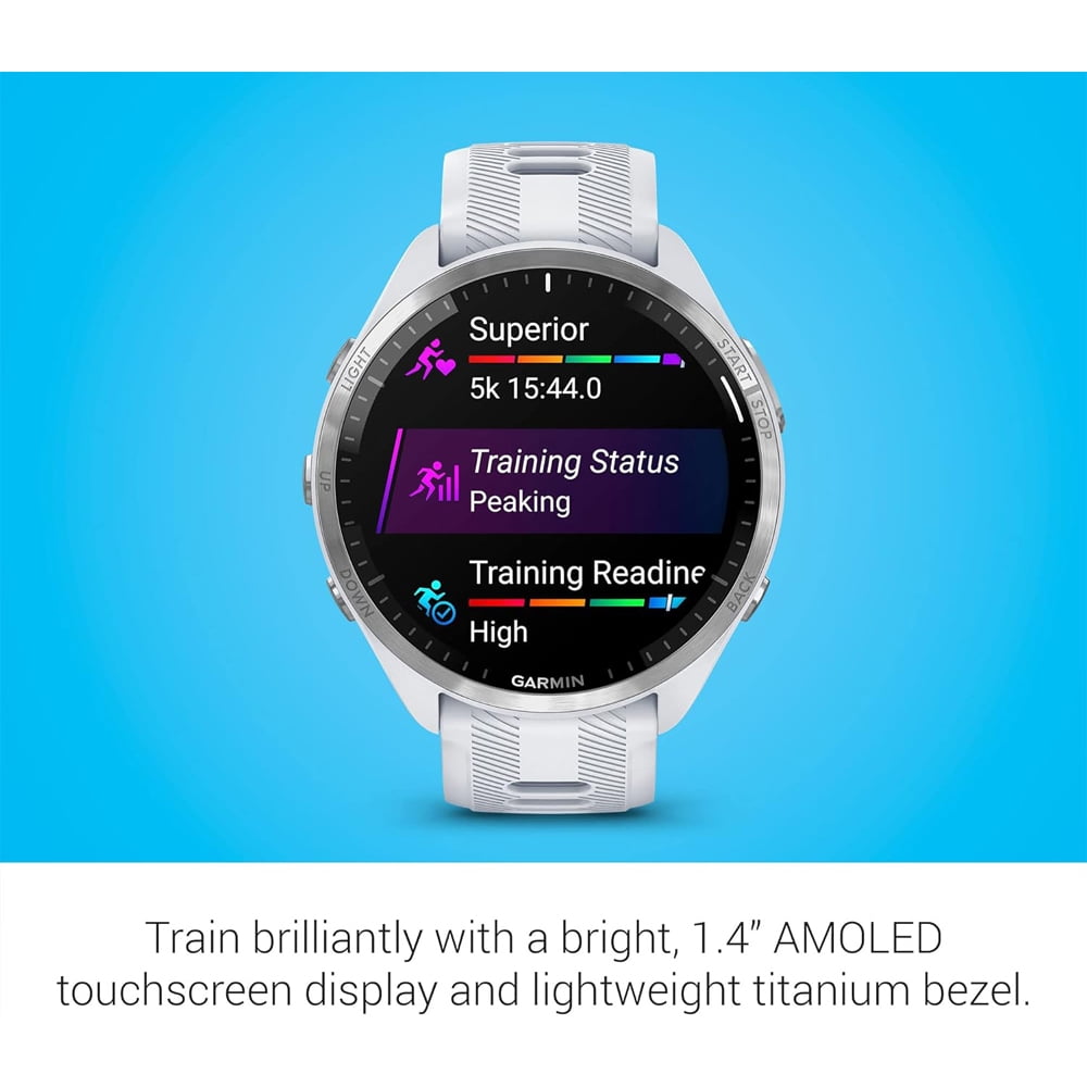 Garmin forerunner 965 Running Smartwatch (GPS) 22mm with Whitestone Silicone Band