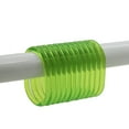 thumbnail image 1 of Anneaux de Rideau de Douche en Plastique Vert Lime Transparent - Ensemble de 12, 1 of 5