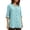 Light Blue, variant on Womens Casual Loose Fit V Neck Top - Breathable Cotton Linen Blend Blouse with Roll Tab Long Sleeves - Red,Size 4XL