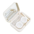 thumbnail image 2 of Unique Bargains 1 Set Contact Lens Case Flower Rectangular Lens Storage Case White, 2 of 5