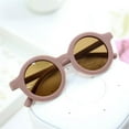 thumbnail image 1 of KUIZAP Children's Sunglasses Infant's Retro Solid Color Ultraviolet-proof Round Convenience Glasses Eyeglass For Kids(Purple), 1 of 7