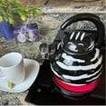thumbnail image 2 of Cute Black Cat Decor Tea Kettle - Enamel on Steel Stovetop Pot, 2.1 Quart Capacity, 2 of 4