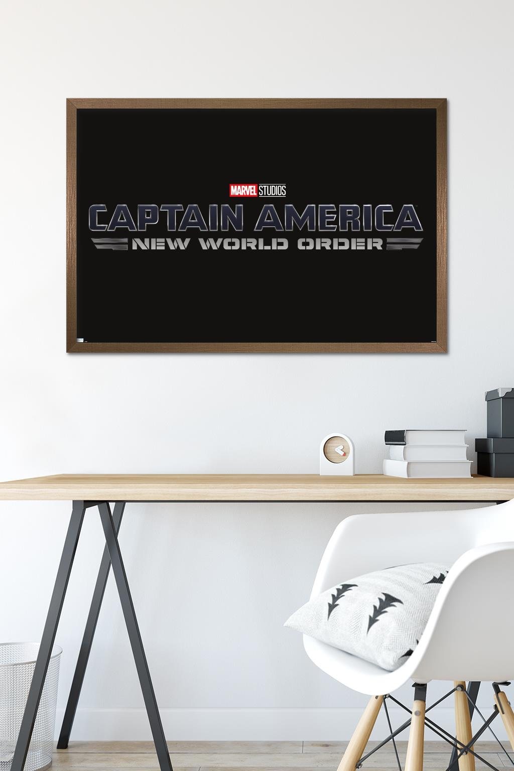 Marvel Captain America: New World Order - Logo Wall Poster, 22.375" x 34" Framed