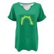 thumbnail image 4 of Puntoco Rebajas de blusas cortas para mujer Blusa informal de moda con cuello en V y mangas cortas con estampado del Día de San Pablo para mujer, 4 of 4