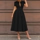thumbnail image 5 of Gibobby Vestido largo de playa de verano para mujer Vestido a informal de verano para mujer, sin mangas, con tirantes halter, vestido bohemio fluido(Negro,CH), 5 of 5