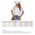 thumbnail image 5 of Camisa de manga corta acampanada con cuello en V para mujer, Top informal de verano para ocio, oficina y escuela, 5 of 5