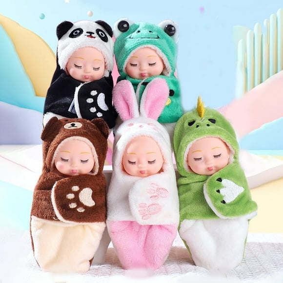 Sentmoon Dolls 5 Inch Mini Dolls Dolls Dolls Cute Kids Dolls Toys With Animals Costumes for Kids 3 Years and Up Cute Little Babies Kids Birthday Gift Birthday Gifts for Girls