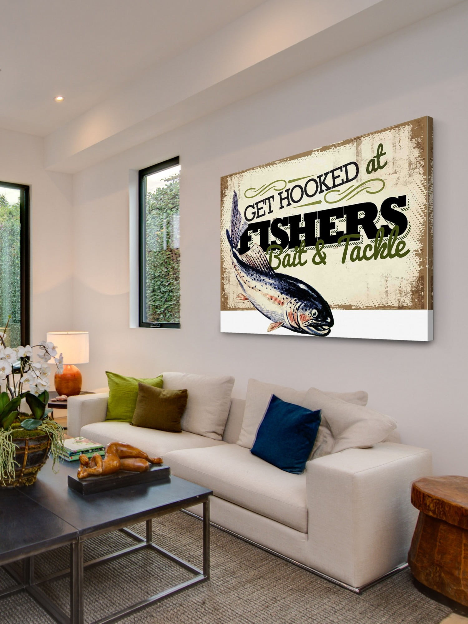 Marmont Hill Inc Marmont Hill - "Get Hooked at Fishers" by Saturday Evening Post Painting Print on Canvas - Multi-color