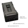 thumbnail image 3 of Generic 10000mAh Portable Power Bank with High-Intensity Flashlight, Black/Green, Fireproof Plastic, 24H Lighting, 100m Irradiation, Compact Design, 3 of 6