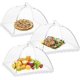 thumbnail image 1 of 3 Pack Food Covers 14 Inch Pop-Up Encrypted Mesh Plate Serving Tents, Fine Net Screen Umbrella for Outdoors, Parties, Picnics, BBQs, Reusable and Coll, 1 of 5