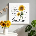thumbnail image 3 of You Are My Sunshine Canvas Wall Art for Living Room, Vintage Country Yellow Sunflower Floral Bees Heart Poster Print Painting for Bedroom Office Home Decoration Wall Pictures Prepare To Hang 8"x8", 3 of 9