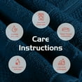 thumbnail image 6 of RIVERSIDE 3 Piece Cotton Towel Set Bath 27x54 and Hand 16x28 Towel with Washcloth 12x12, Lightweight & Soft - Dark Blue, 6 of 9