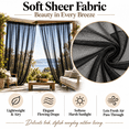 thumbnail image 5 of Extra Wide Outdoor Curtains, Waterproof Mesh Screen for Privacy, Bug Netting for Patio Porch Balcony Pergola Terrace, 78.74" x 95.28", Topliu, 5 of 8