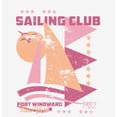 thumbnail image 2 of Sailing Club Port Windward New York Adult White Crew Neck Short Sleeve Tee-Small, 2 of 4