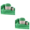 thumbnail image 4 of Ounissouiy Juego de ovillos de lana de 50g y 20g, bufanda de invierno de 2 hebras, Kit de hilo de ganchillo tejido a mano suave, suministros para fruta verde 2piezas, 4 of 6