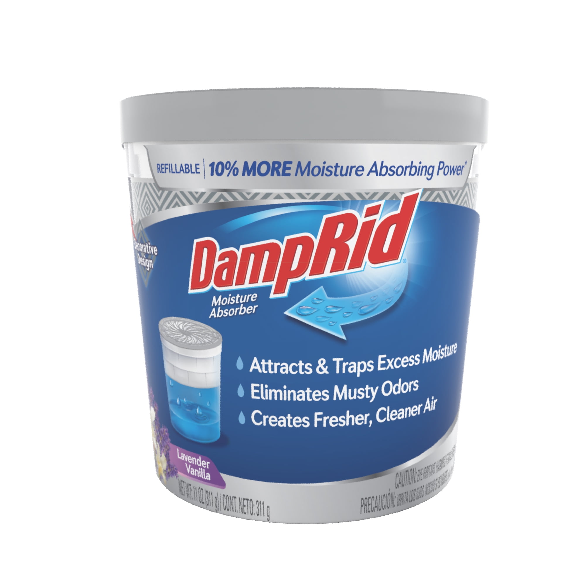 DampRid Refillable Moisture Absorber, Lavender Vanilla, 11 Ounce