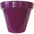 thumbnail image 2 of Ceramo 173738 6.5 x 5.5 in. Powder Coated Ceramic Standard Flower Pot, Violet - Pack of 10, 2 of 2