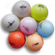 Crystal Mixed Colors Recycled Golf Balls, 48 Pack w/mesh bag (Colors May Vary)