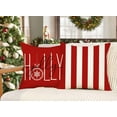 thumbnail image 5 of Red Christmas Pillow Covers 20x20 Set of 4 Farmhouse Christmas Decorations Let It Snow Holly Jolly Winter Holiday Decor Throw Cushion Case for Home Couch S22C24-20, 5 of 6