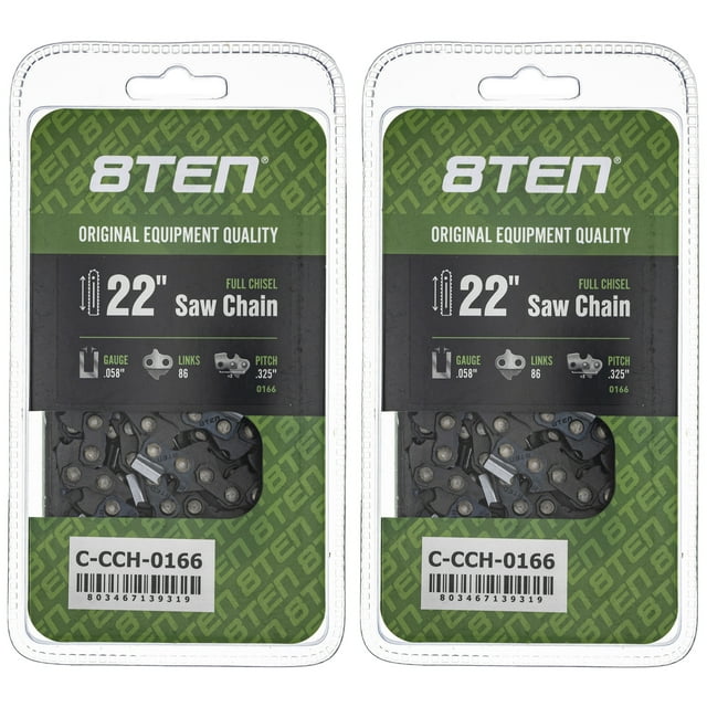 Full Chisel Chainsaw Chain 22 inch .058 .325 86DL for Blue Max 20160 2 Pack 810-CCC2388H