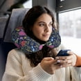 thumbnail image 6 of Gaeub Floral Print Memory Foam Travel Pillow,U-Shaped Neck Pillow,Head Neck Support Airplane Pillow,Flight Pillow for Traveling,Car,Home,Office,Washable Cover, 6 of 8