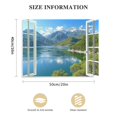 thumbnail image 3 of Canvas Print Wall Art Window View of Green Mountain Village Nature Wilderness Photography Realism Rustic Colorful Relax/Calm Ultra for Living Room, Bedroom, Office, 3 of 6