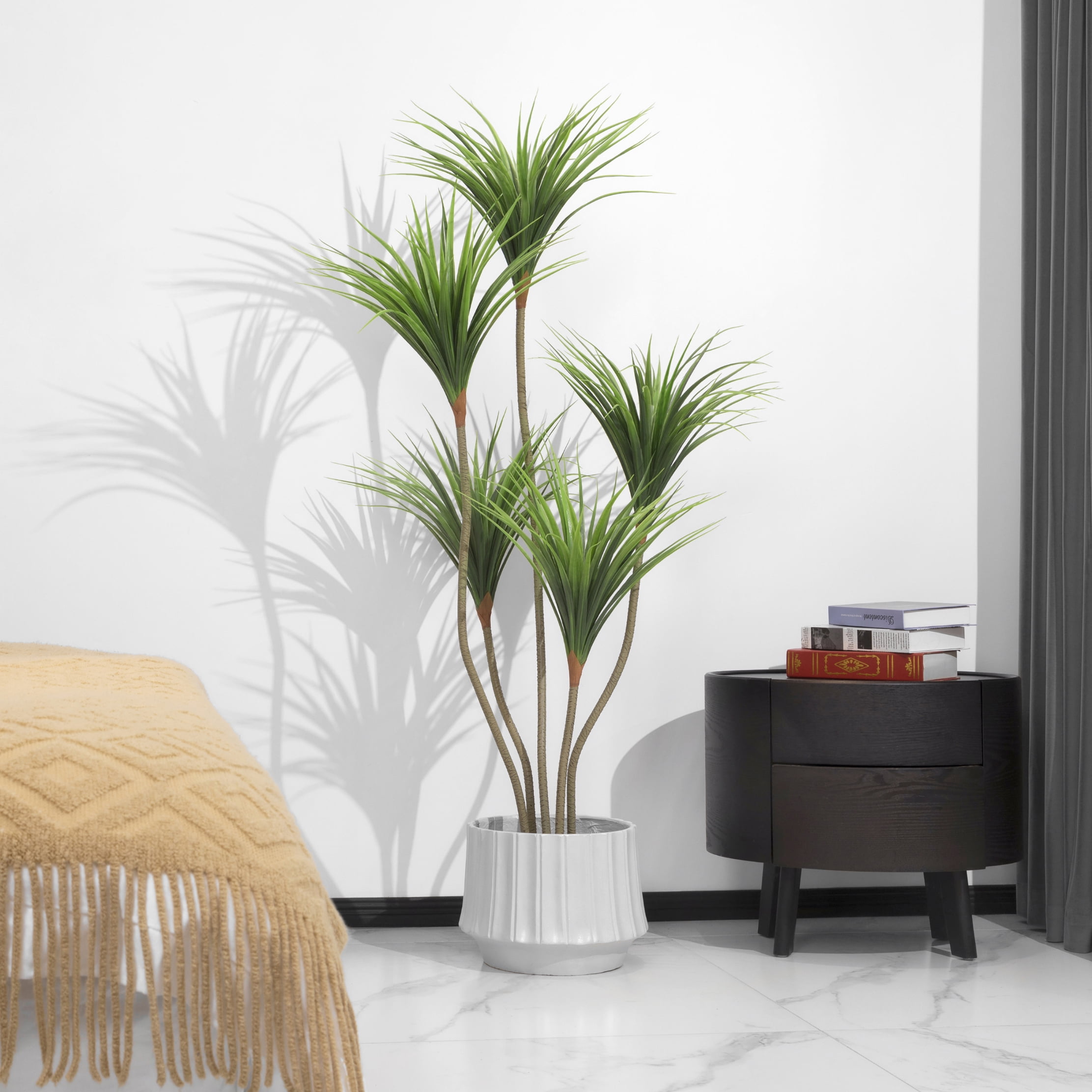 BALANBO Artificial Dracaena Plant, 5ft Faux Plants Fake Yucca Palm Trees in Pot Realistic Dragon Tree for Living Room Home Office  Indoor Outdoor Decor
