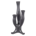 thumbnail image 1 of Small Ceramic Candle Holder - Silver, 1 of 2