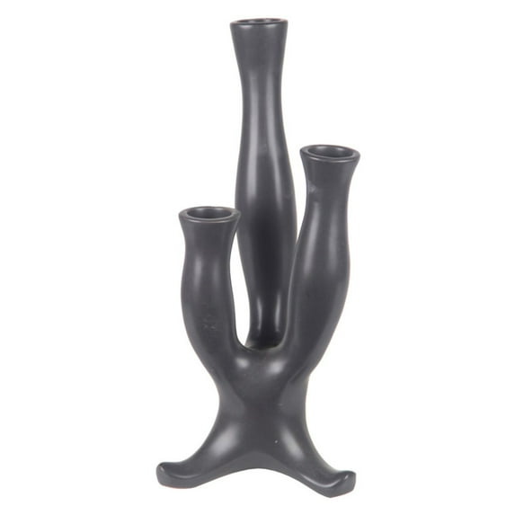 Small Ceramic Candle Holder - Silver